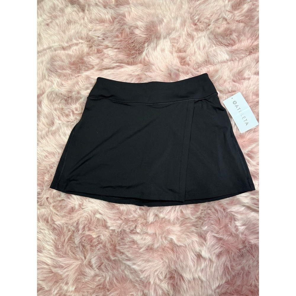 Athleta NWT Black Wrap Front Skort Athletic Skirt Size Medium